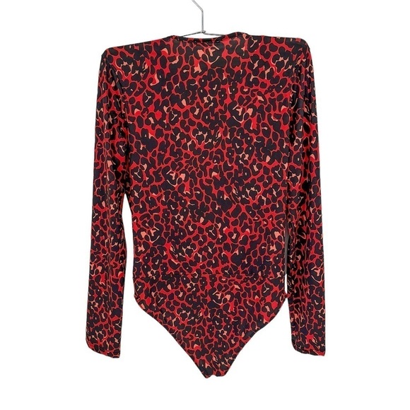 Zara Crossover Leopard Animal Print Long Sleeve Bodysuit - Picture 10 of 12